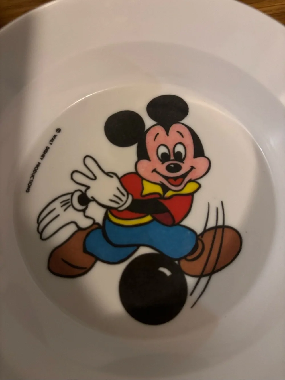Disney Vintage Mickey Mouse Melamine kids cereal bowls Set of Two
